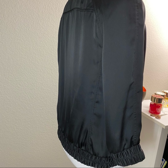 Karen Millen Black Bomber Jacket Fits XS S Sz 6 - Picture 5 of 14